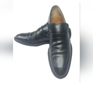 Gucci Men's Shoes Size 8.5 D Penny Loafers Black Leather Vintage